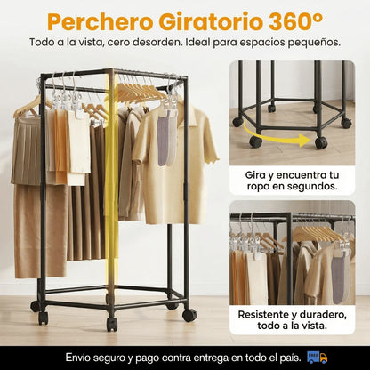 PERCHERO HEXAGONAL GIRATORIO 360°
